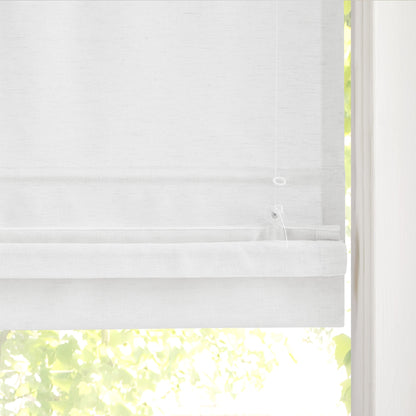 Sandra Custom Cotton Linen Sheer Roman Shades