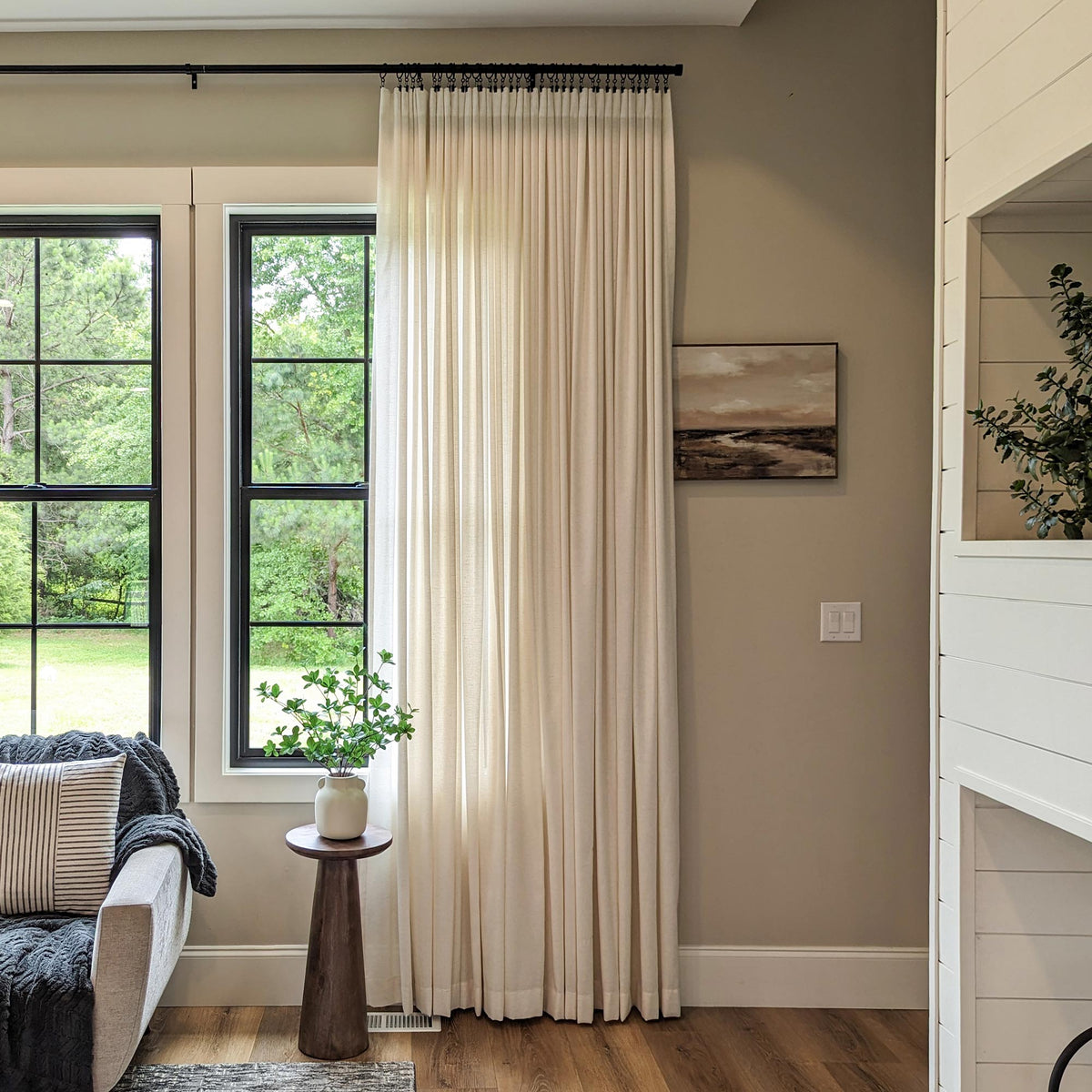 Sandra Cotton Linen Semi Sheer Curtains