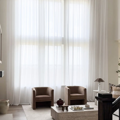 Sandra Cotton Linen Semi Sheer Curtains