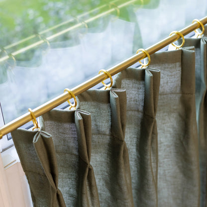 Sandra Cotton Linen Semi Sheer Cafe Curtains
