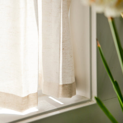 Sandra Cotton Linen Semi Sheer Cafe Curtains