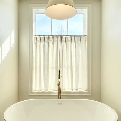 Sandra Cotton Linen Semi Sheer Cafe Curtains