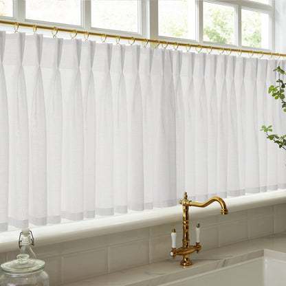 Sandra Cotton Linen Semi Sheer Cafe Curtains