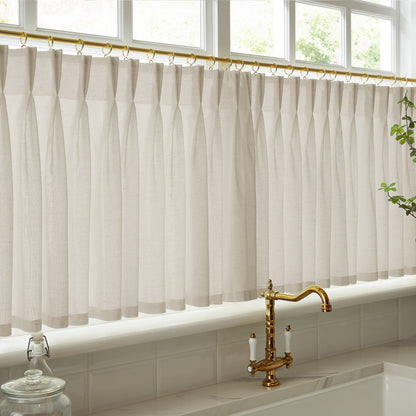 Sandra Cotton Linen Semi Sheer Cafe Curtains