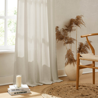 Sandra Cotton Linen Semi Sheer Curtains