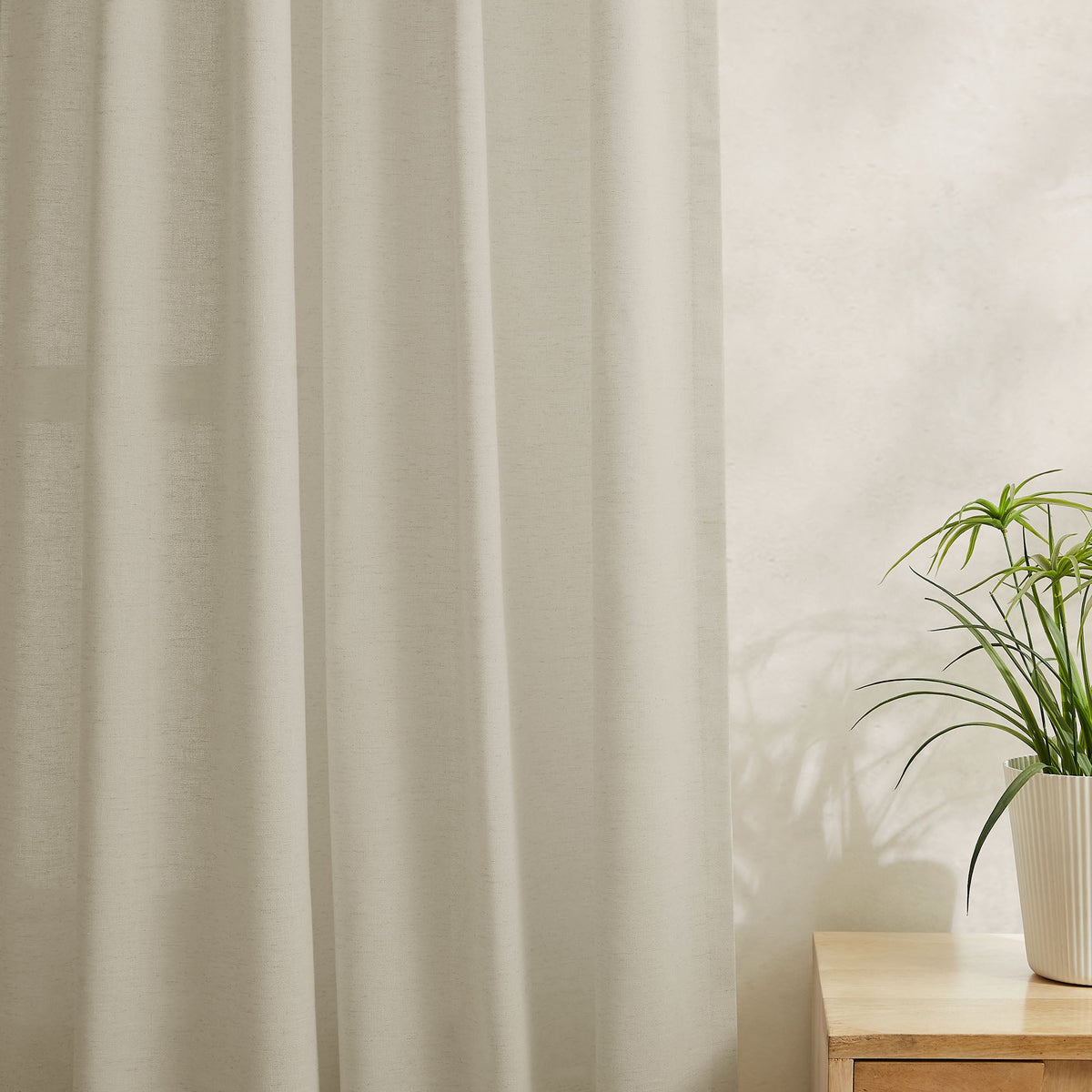 Sandra Cotton Linen Semi Sheer Curtains