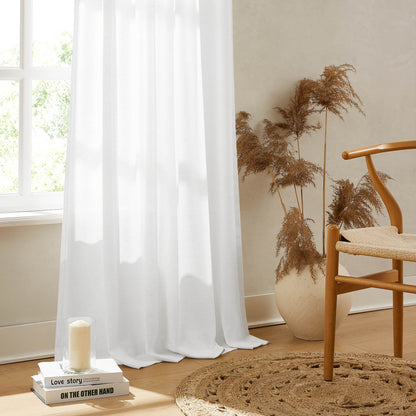 Sandra Cotton Linen Semi Sheer Curtains