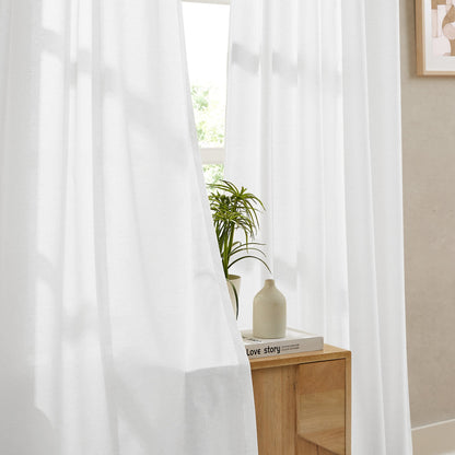 Sandra Cotton Linen Semi Sheer Curtains