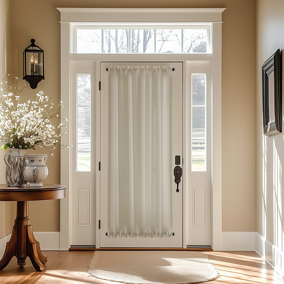 Sandra Cotton Linen Semi Sheer Door Curtains