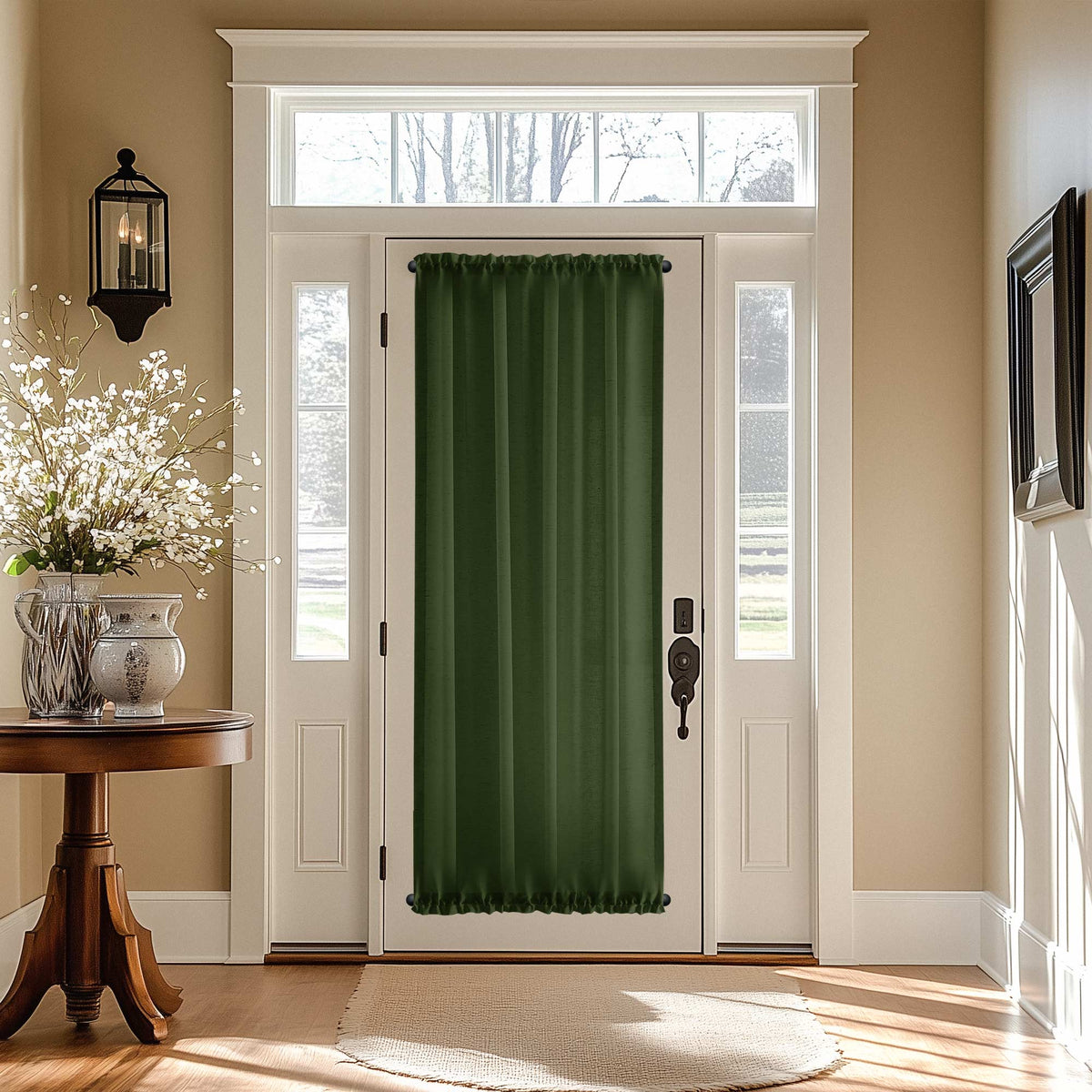Sandra Cotton Linen Semi Sheer Door Curtains