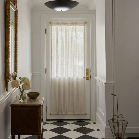 Sandra Cotton Linen Semi Sheer Door Curtains