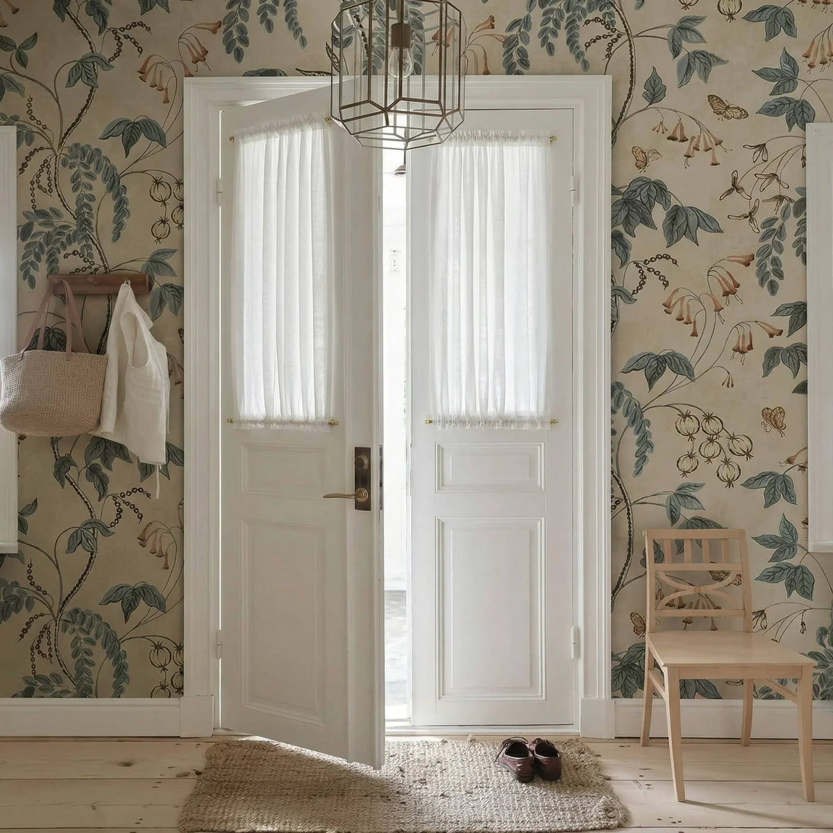 Sandra Cotton Linen Semi Sheer Door Curtains