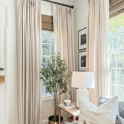Sandra Cotton Linen Semi Sheer Curtains
