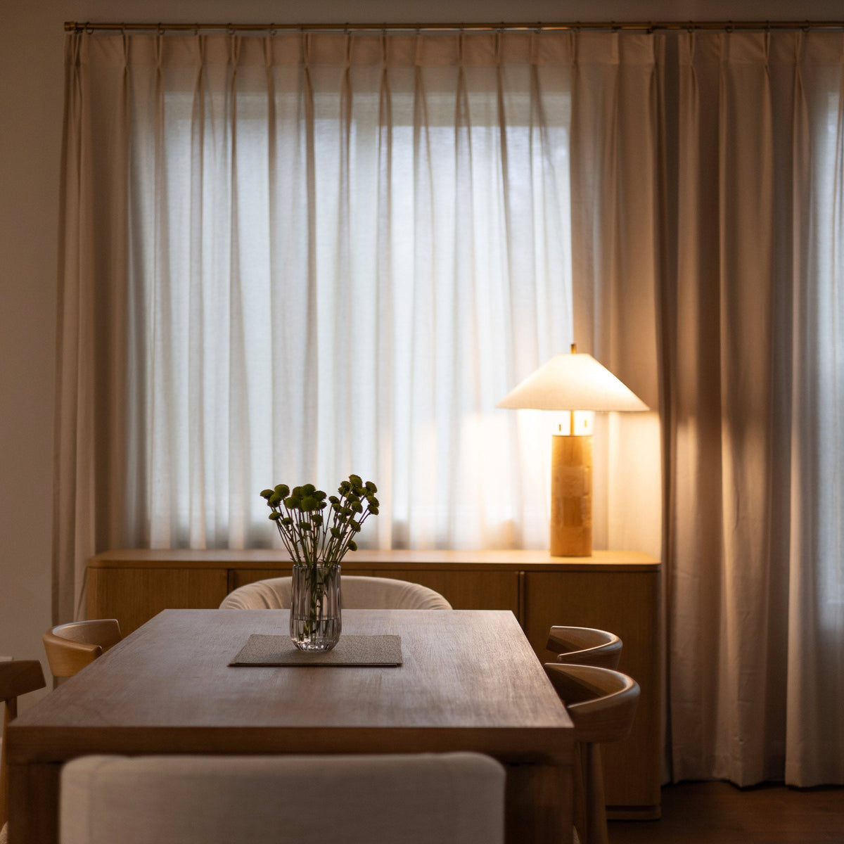 Sandra Cotton Linen Semi Sheer Curtains