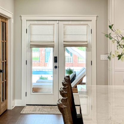Sandra Custom Cotton Linen Sheer Roman Shades