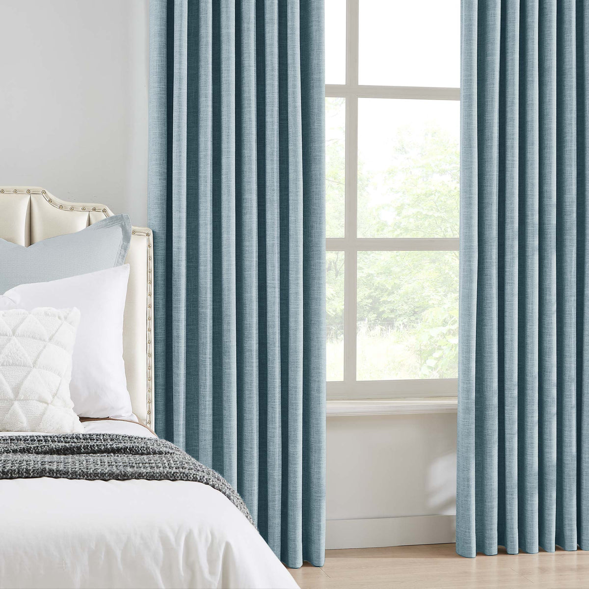 Todd 100% White Blackout Curtains
