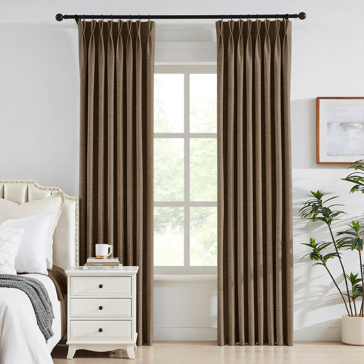 Todd 100% White Blackout Curtains