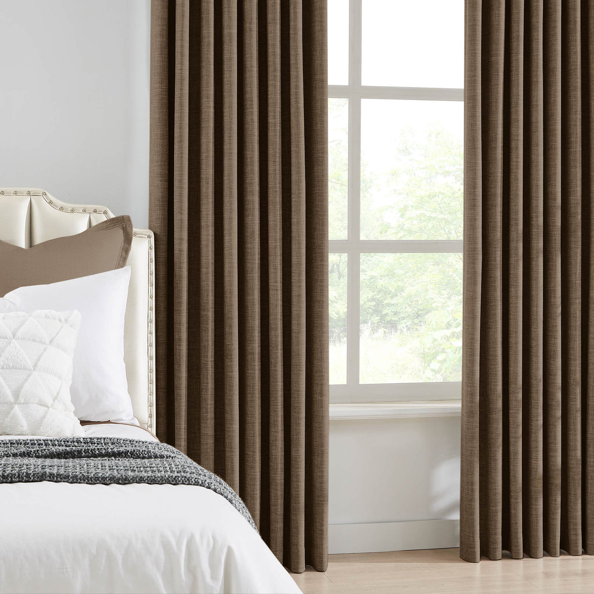 Todd 100% White Blackout Curtains