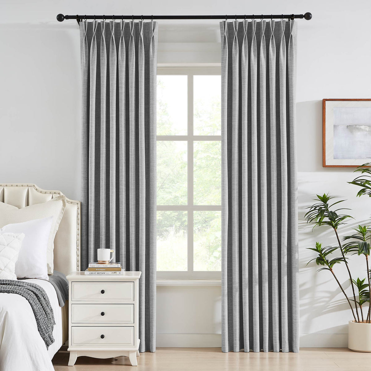 Todd 100% White Blackout Curtains
