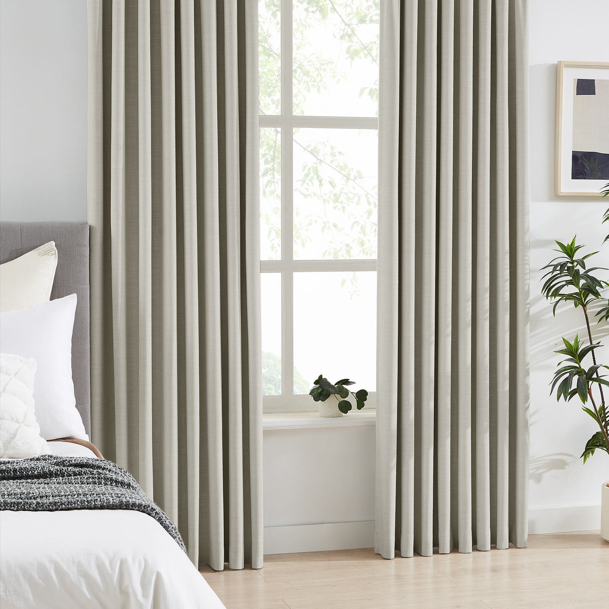 Todd 100% White Blackout Curtains