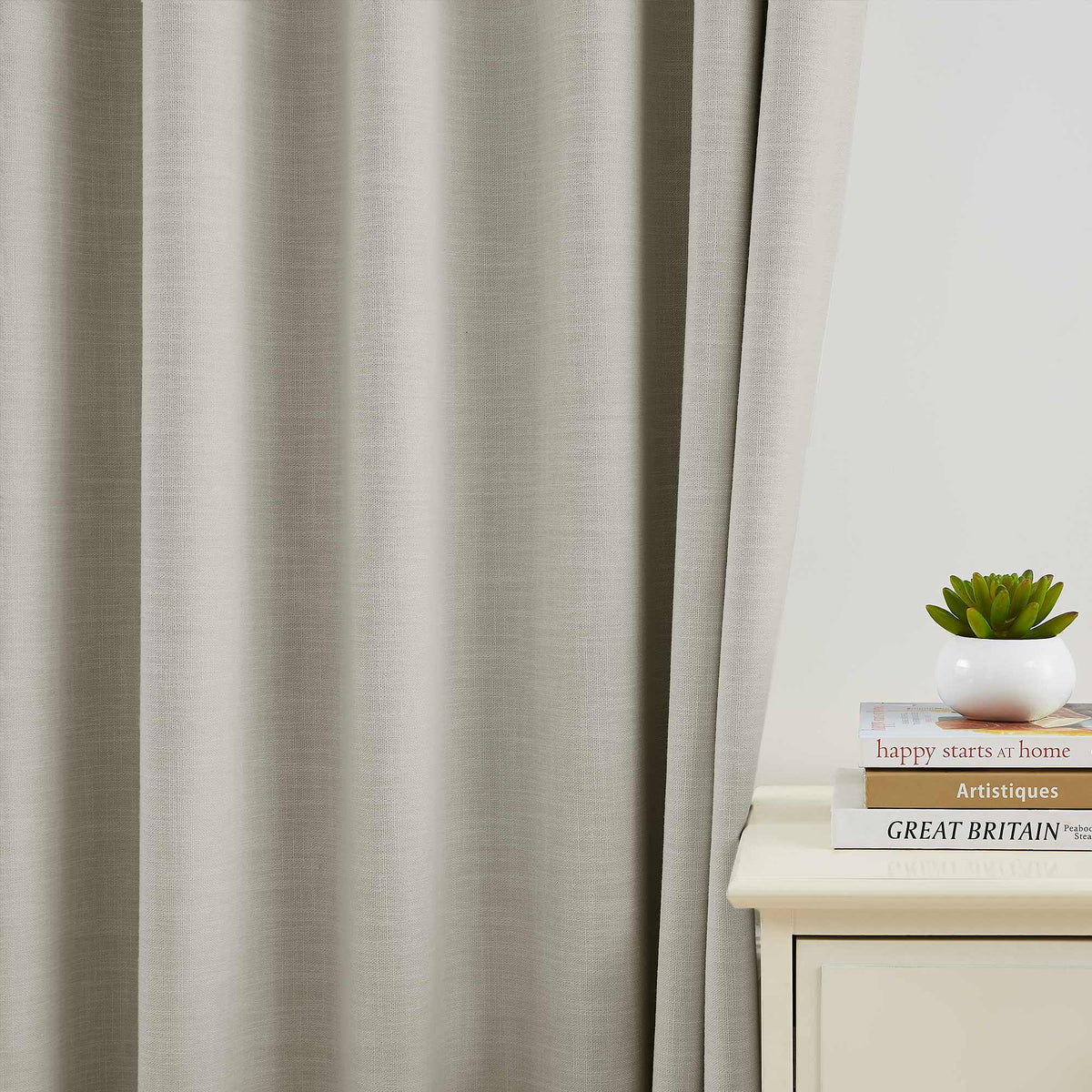 Todd 100% White Blackout Curtains