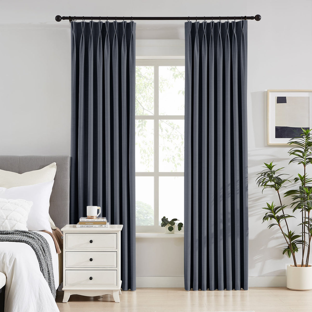 Todd 100% White Blackout Curtains