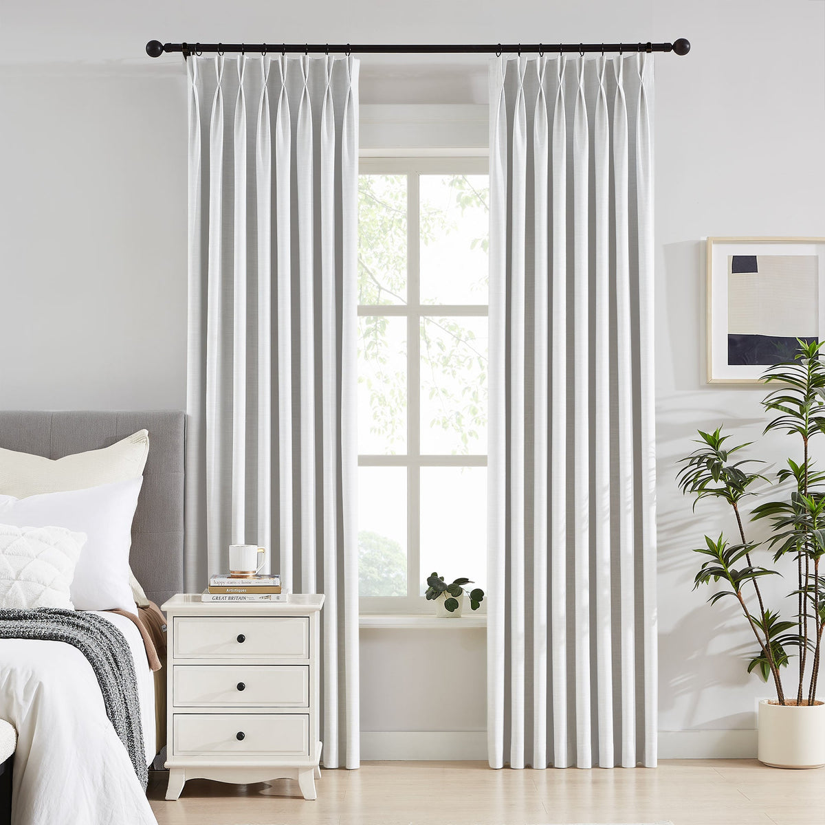 Todd 100% White Blackout Curtains