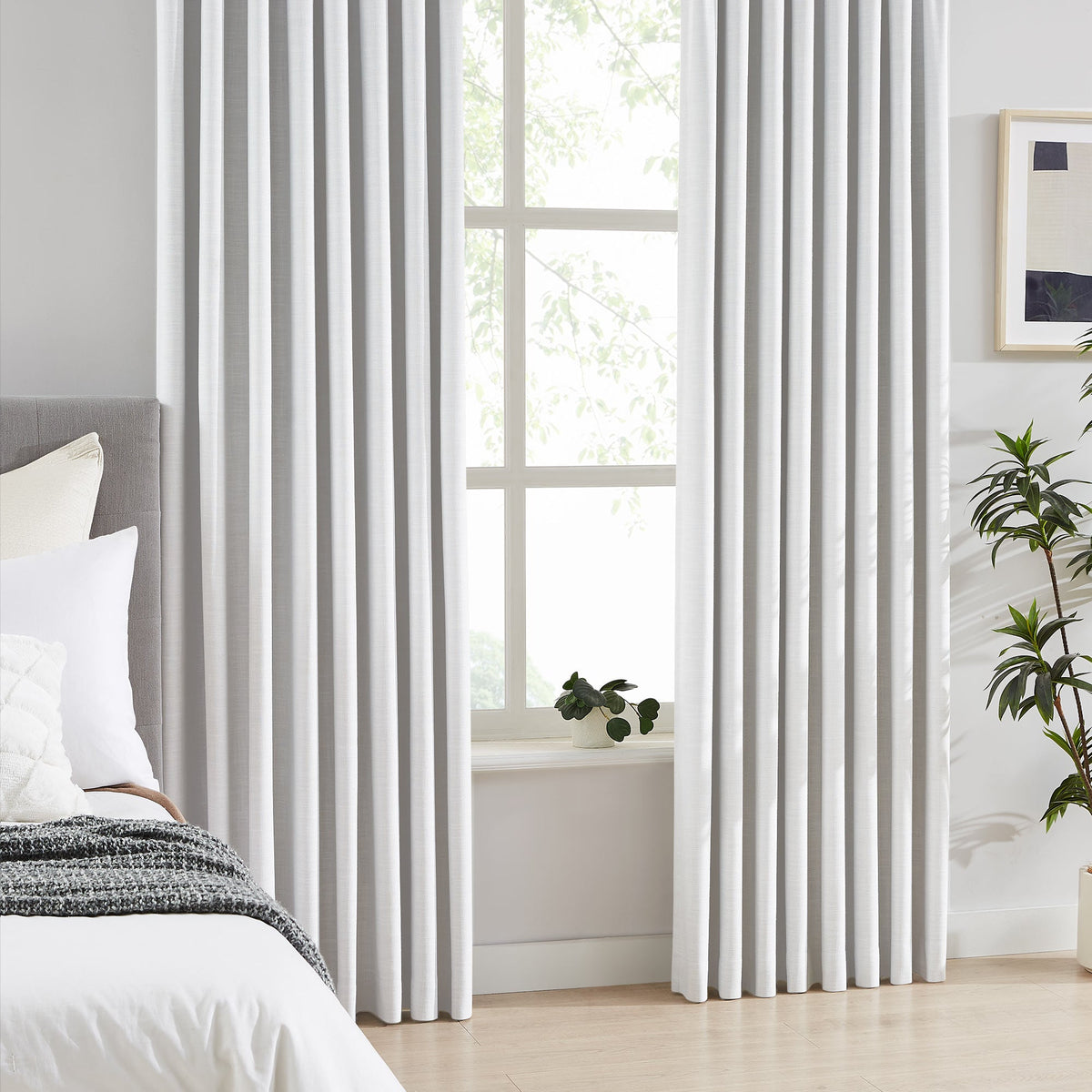 Todd 100% White Blackout Curtains