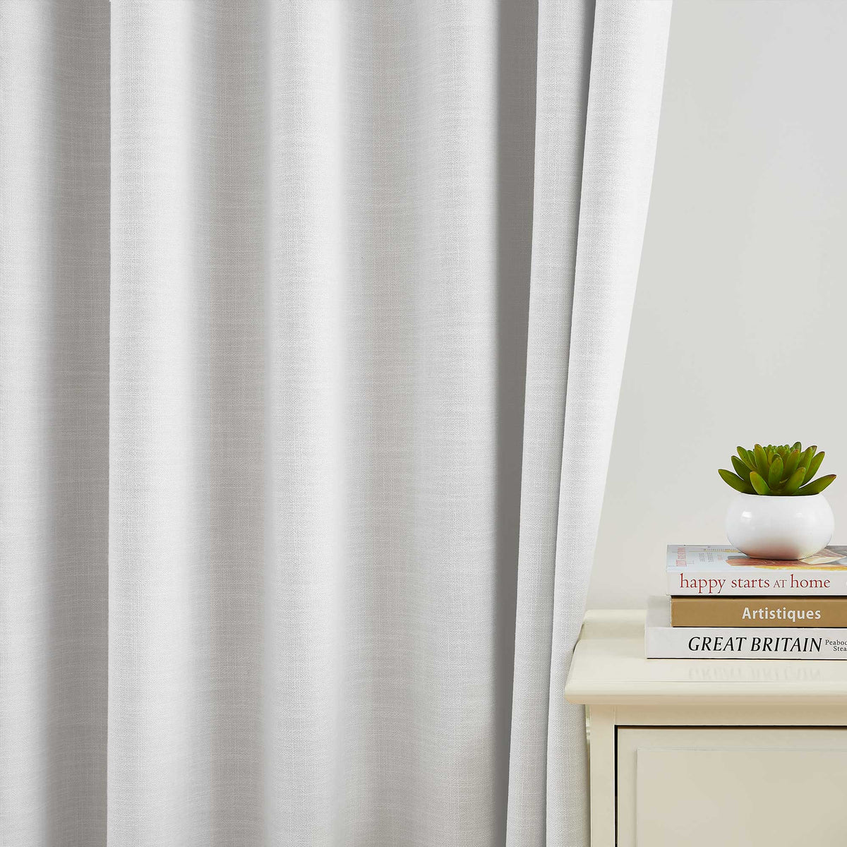 Todd 100% White Blackout Curtains
