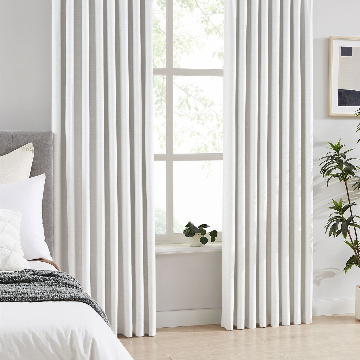 Todd 100% White Blackout Curtains