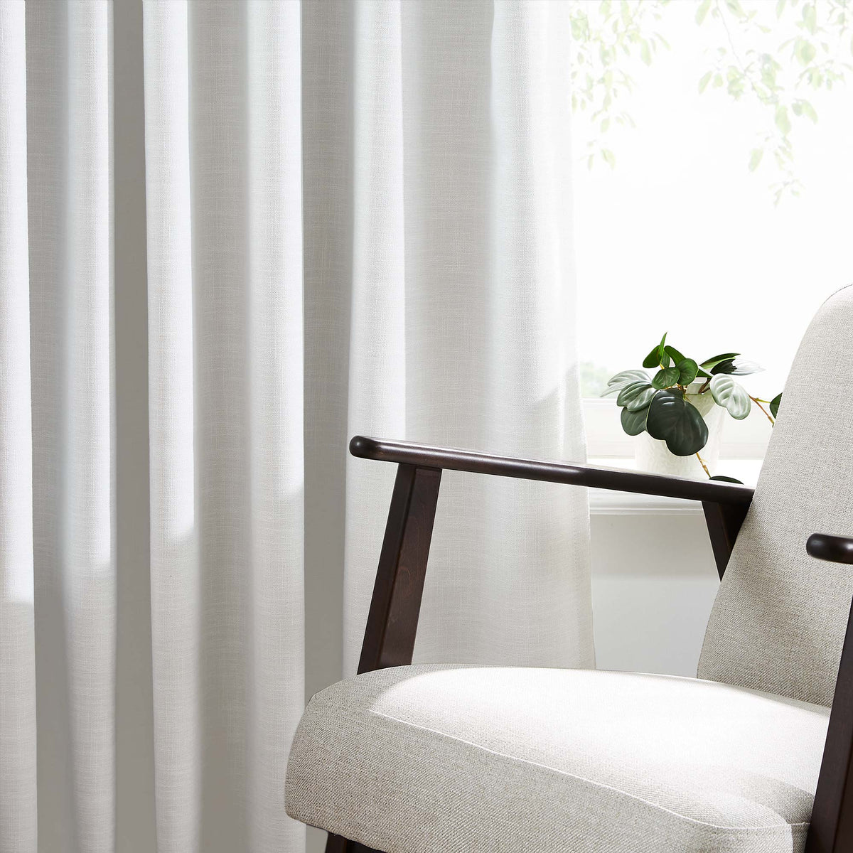 Todd 100% White Blackout Curtains