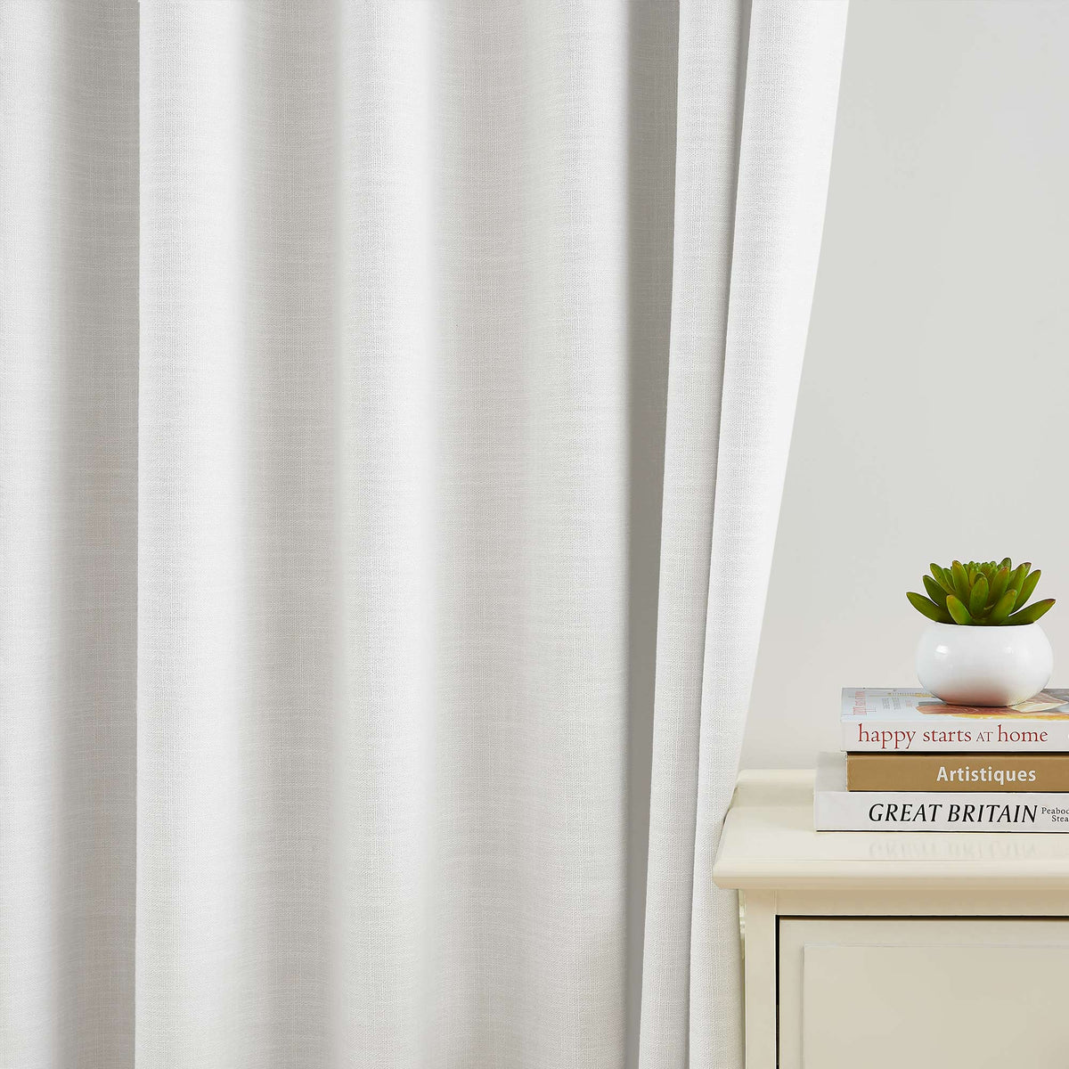 Todd 100% White Blackout Curtains