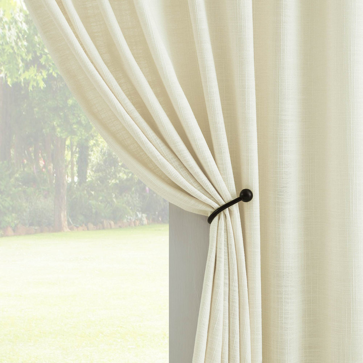 Blanche Cotton Blend Linen Look Curtains