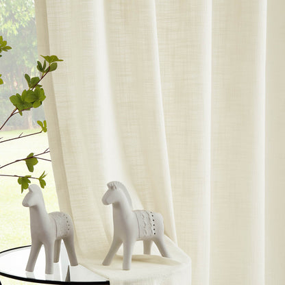 Blanche Cotton Blend Linen Look Curtains