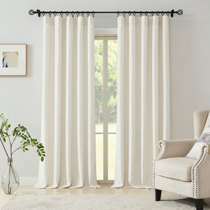 Blanche Cotton Blend Linen Look Curtains