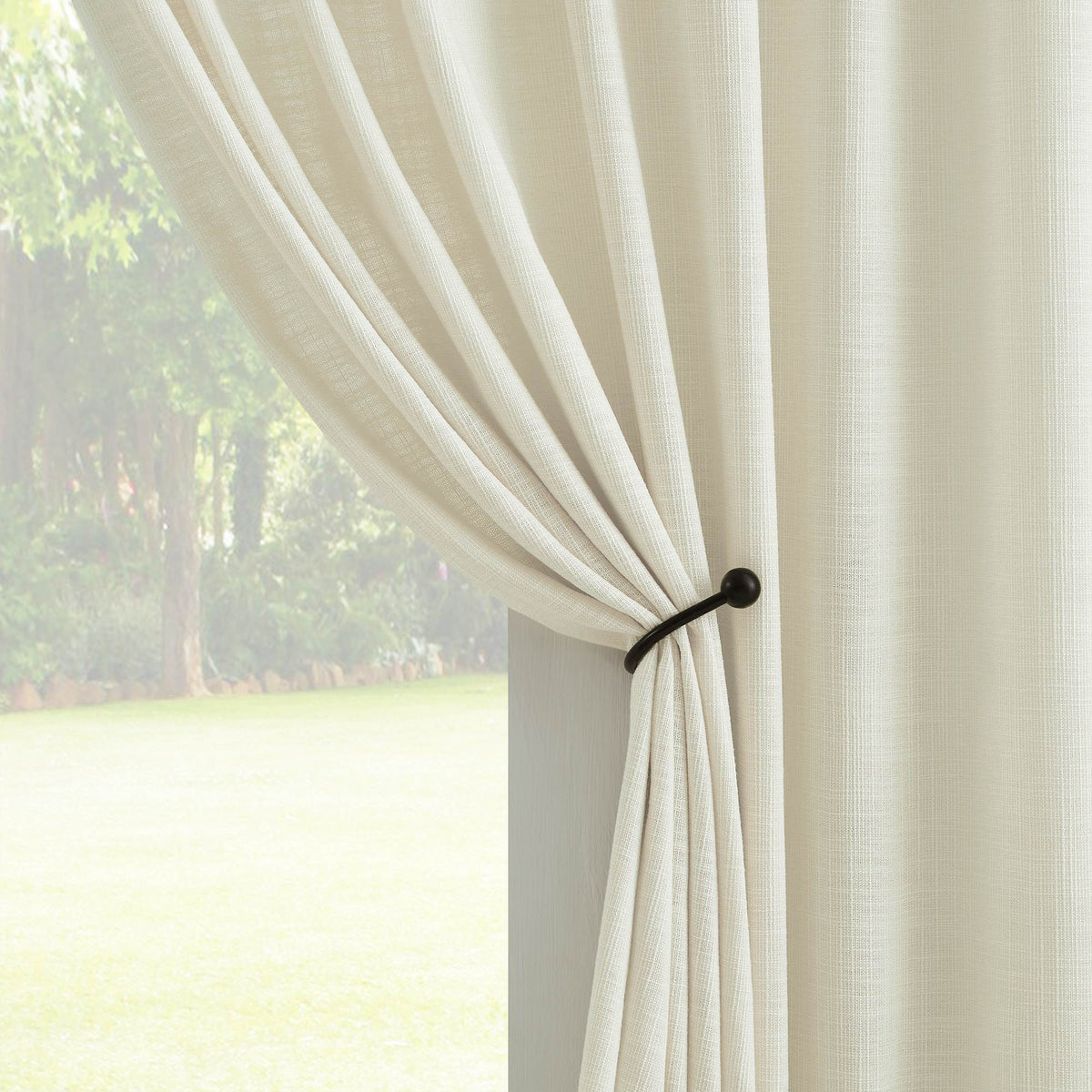 Blanche Cotton Blend Linen Look Curtains