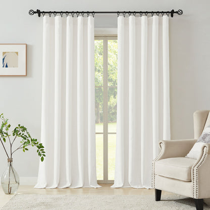 Blanche Cotton Blend Linen Look Curtains