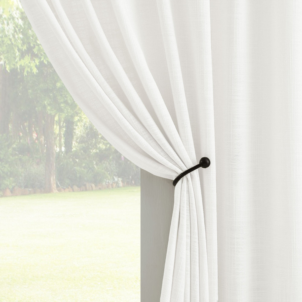 Blanche Cotton Blend Linen Look Curtains