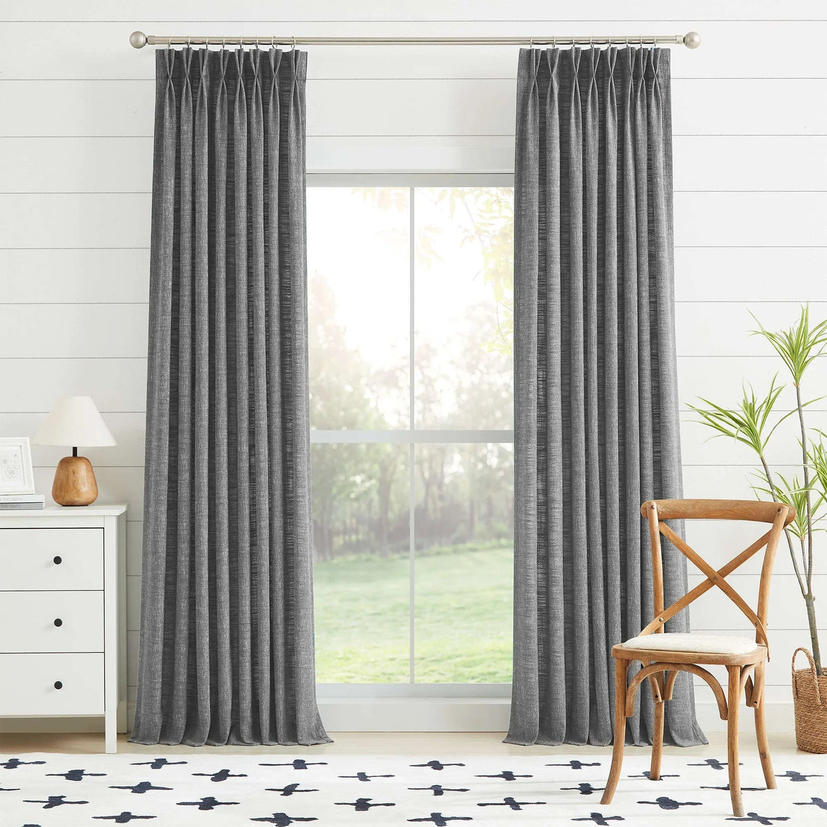 Blanche Cotton Blend Linen Look Curtains