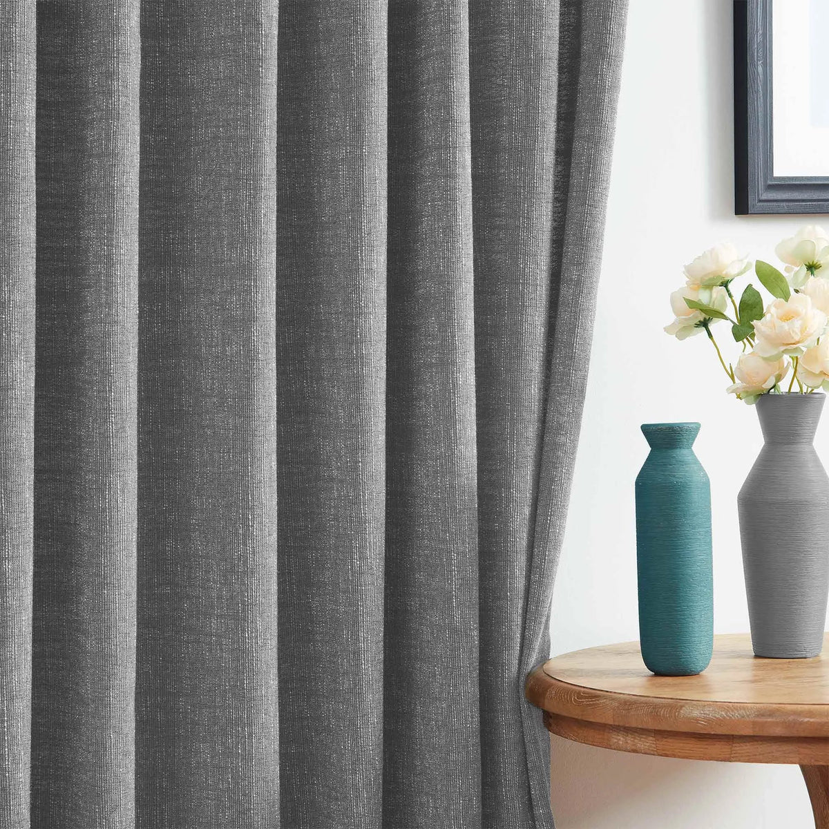 Blanche Cotton Blend Linen Look Curtains