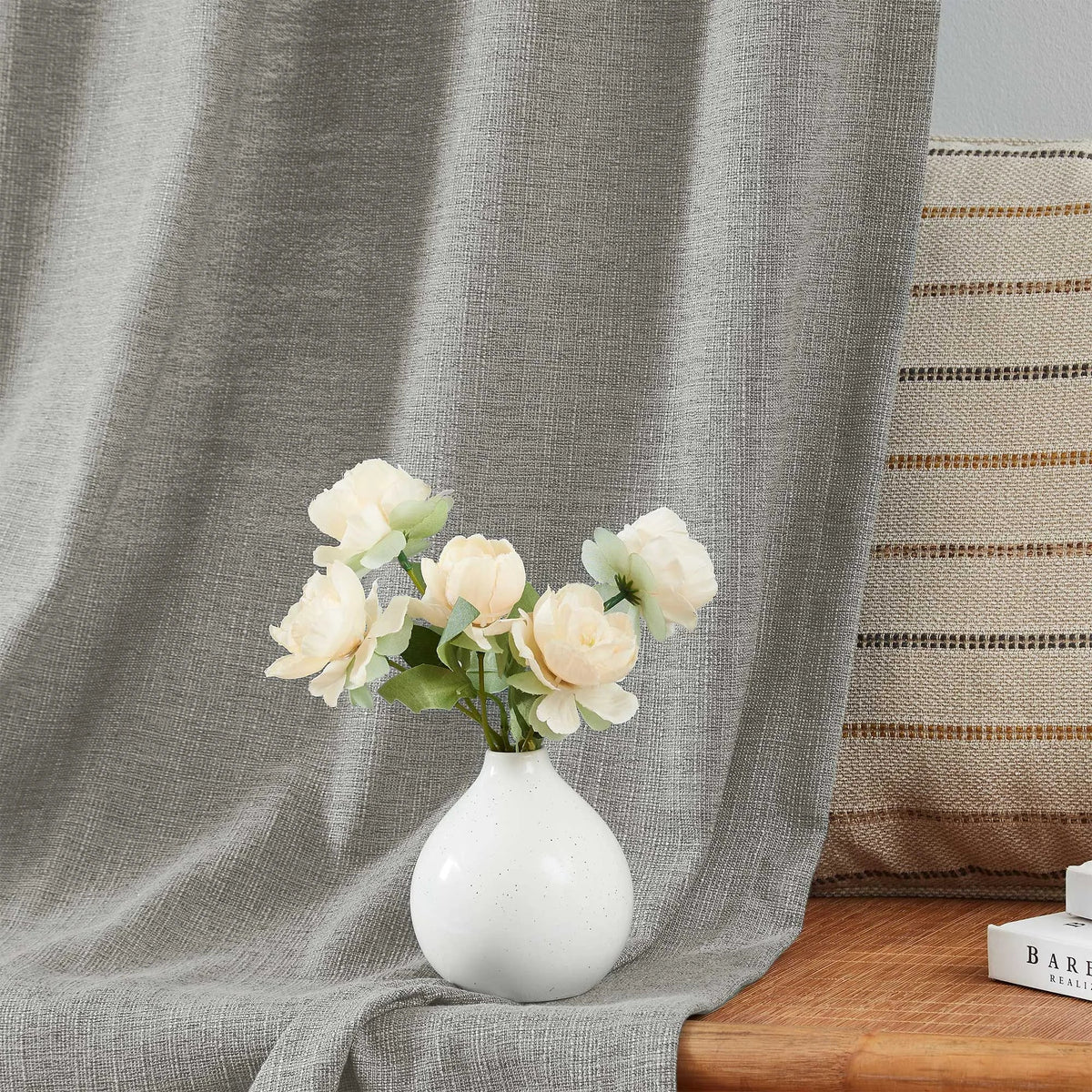Blanche Cotton Blend Linen Look Curtains