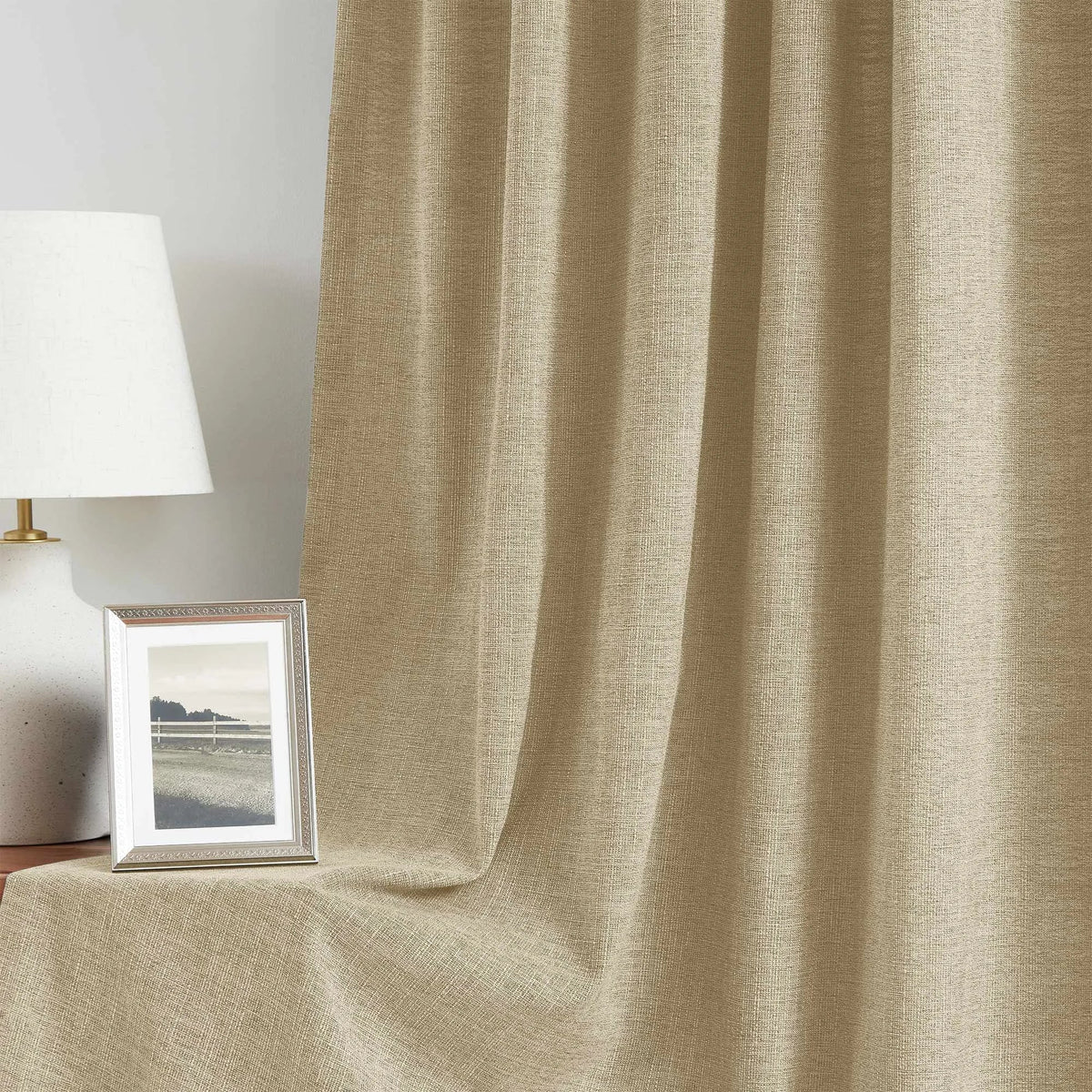 Blanche Cotton Blend Linen Look Curtains