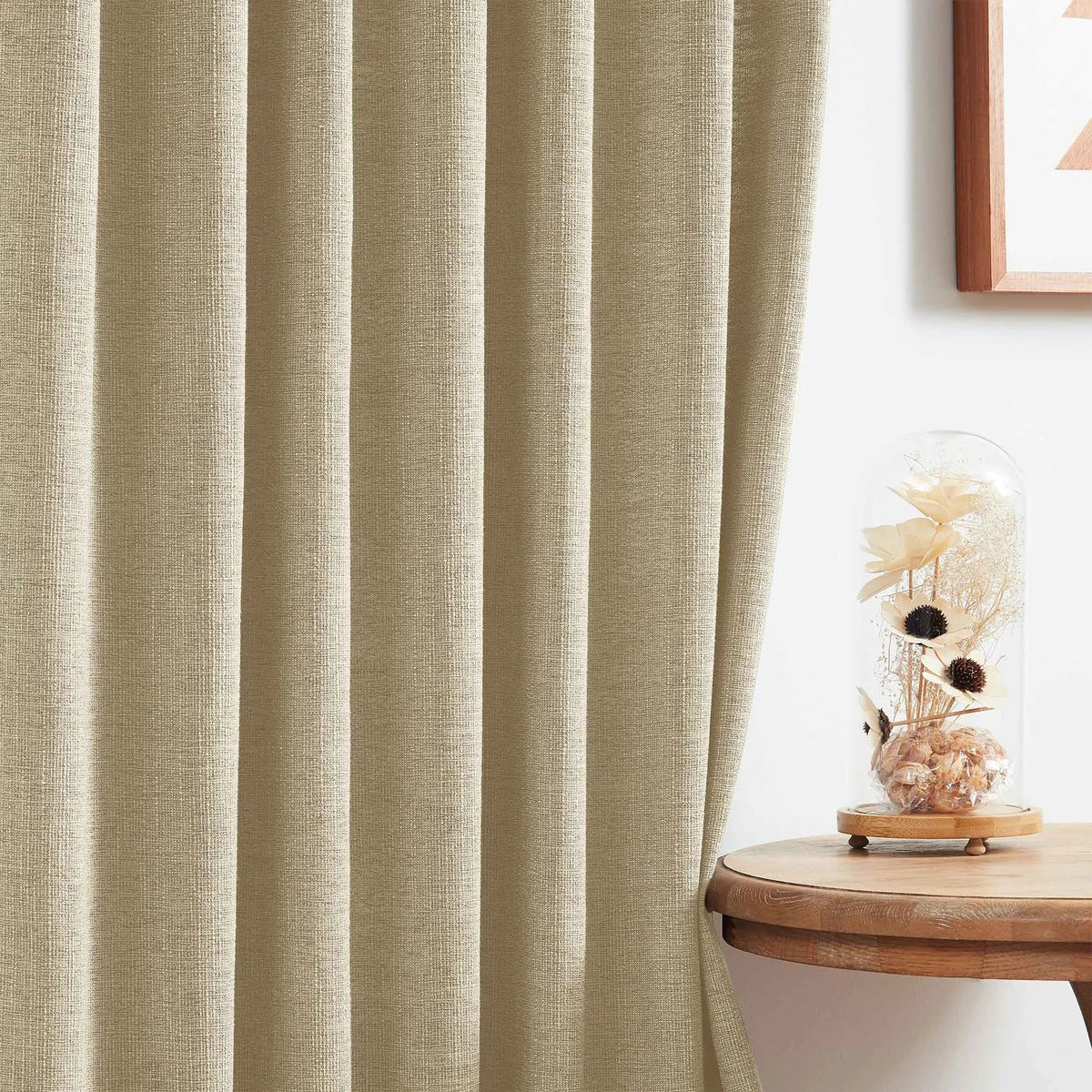Blanche Cotton Blend Linen Look Curtains