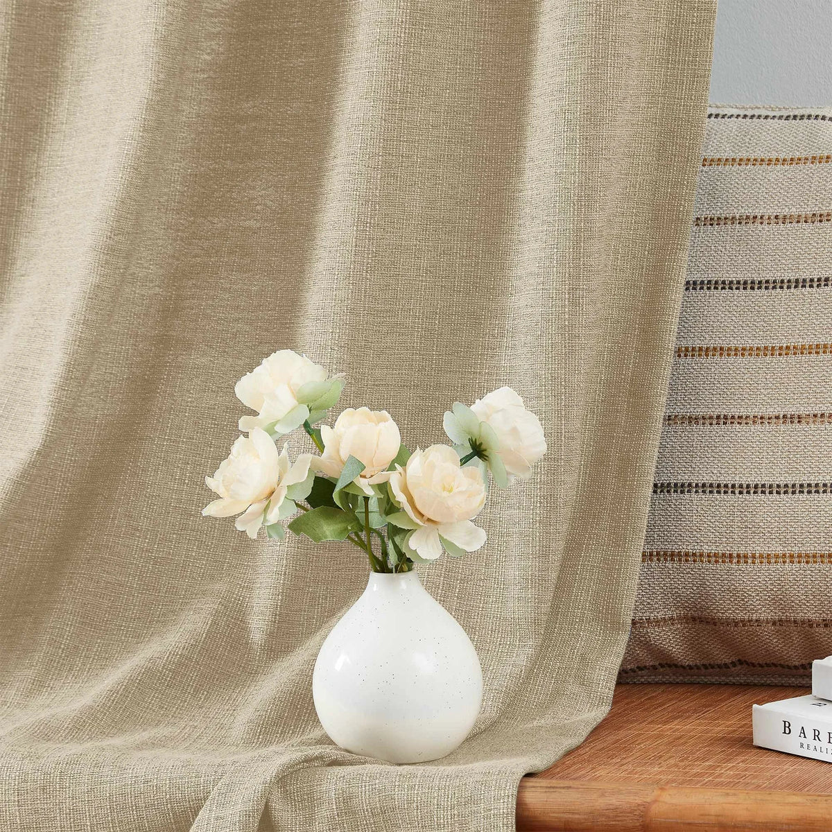 Blanche Cotton Blend Linen Look Curtains
