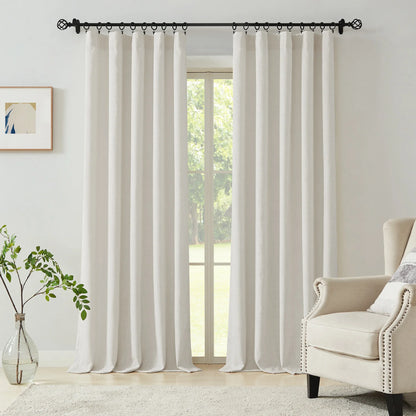Blanche Cotton Blend Linen Look Curtains