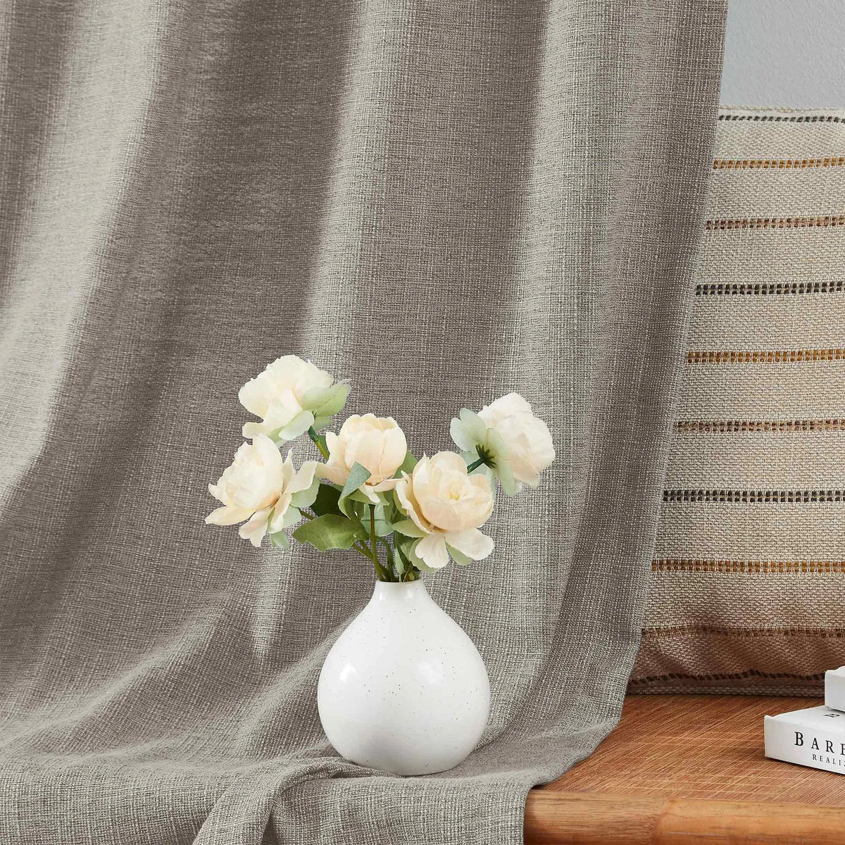 Blanche Cotton Blend Linen Look Curtains
