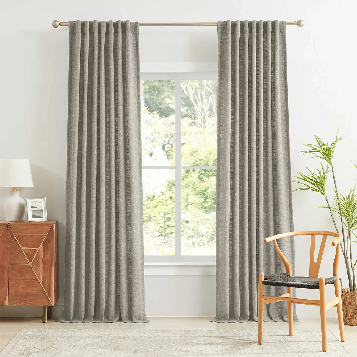 Blanche Cotton Blend Linen Look Curtains