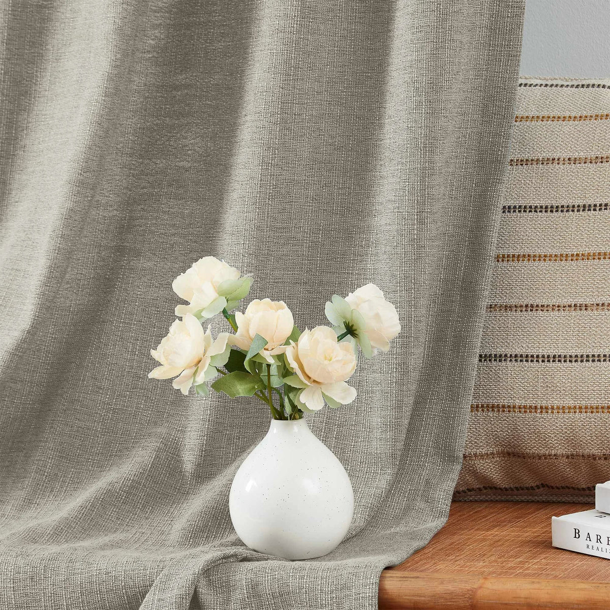 Blanche Cotton Blend Linen Look Curtains
