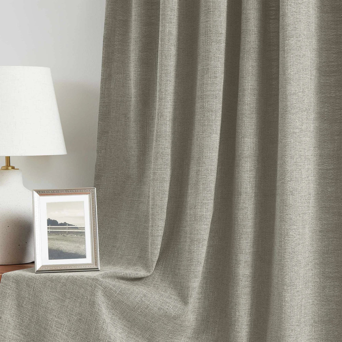 Blanche Cotton Blend Linen Look Curtains