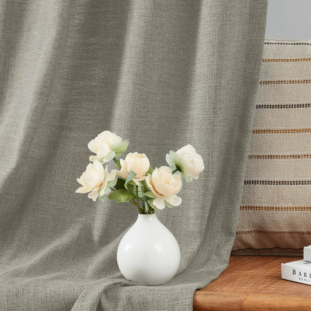 Blanche Cotton Blend Linen Look Curtains